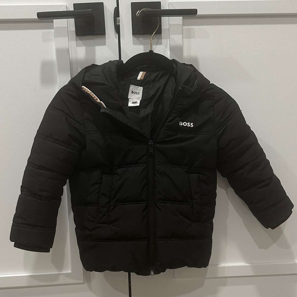Boss Kids Puffer Jacket in Black